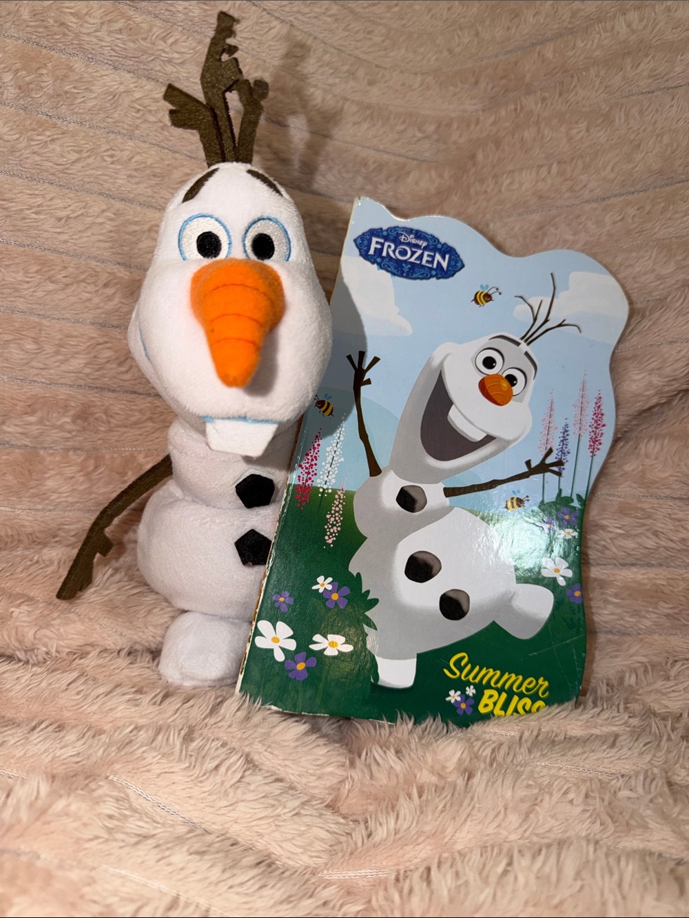 Olaf Plush Toy - White & Orange Snowman Character